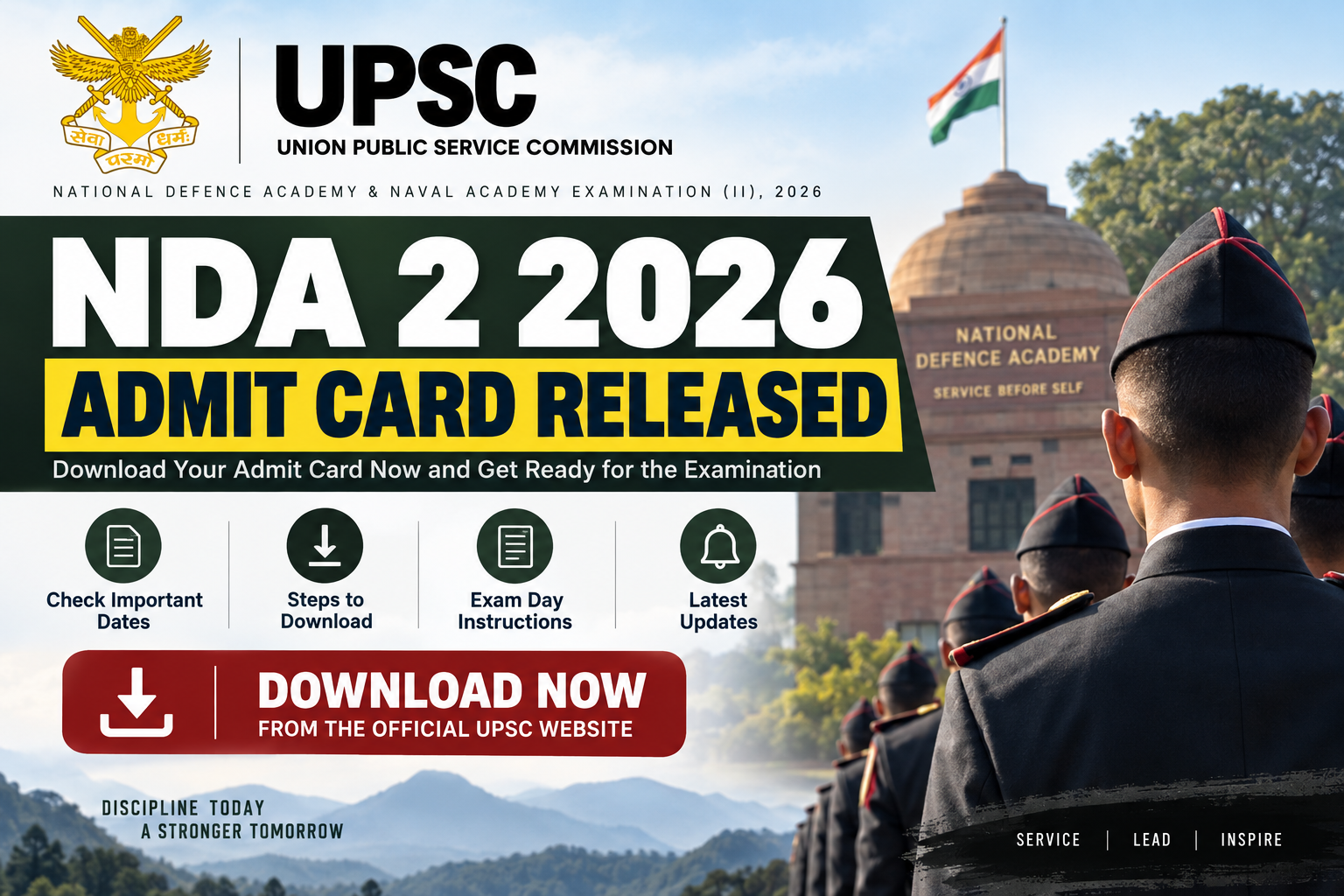 UPSC NDA 2 Admit Card 2026